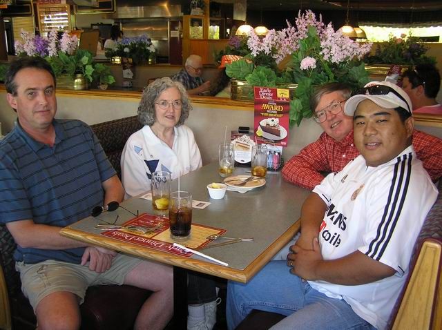 With Bob and his wife