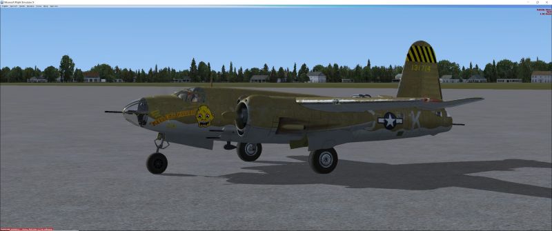 1 B 26 Marauder taxing to Rwy 04 at KMCF