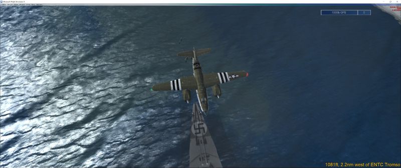 B 26 dropping 1000lb on the Tirpitz  3 
