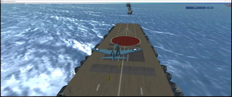 3 Douglas SBD Dauntless dropping it s bombs on a Japaneese Carrier