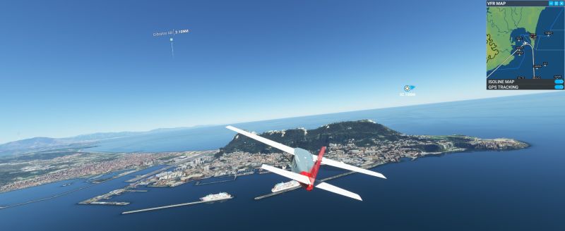 Flying in the 208 Caravan on the Gilbratar and Morocco coast  2 