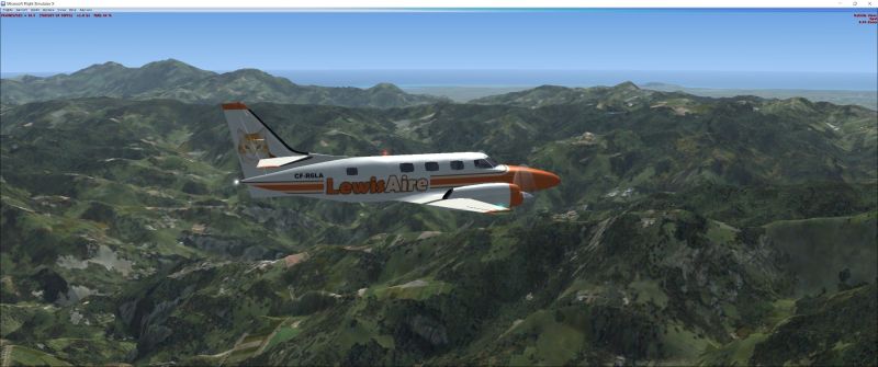 Flying over Mountains in Japan