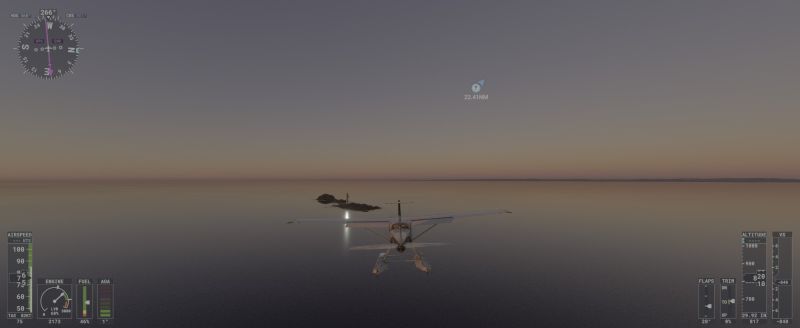 Night Flt at Rock of Ages Lighthouse