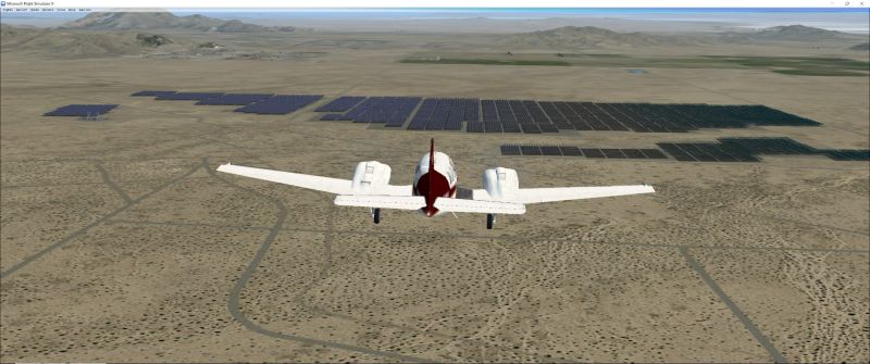 9 Flying in Southern California appr. Solar panel farm